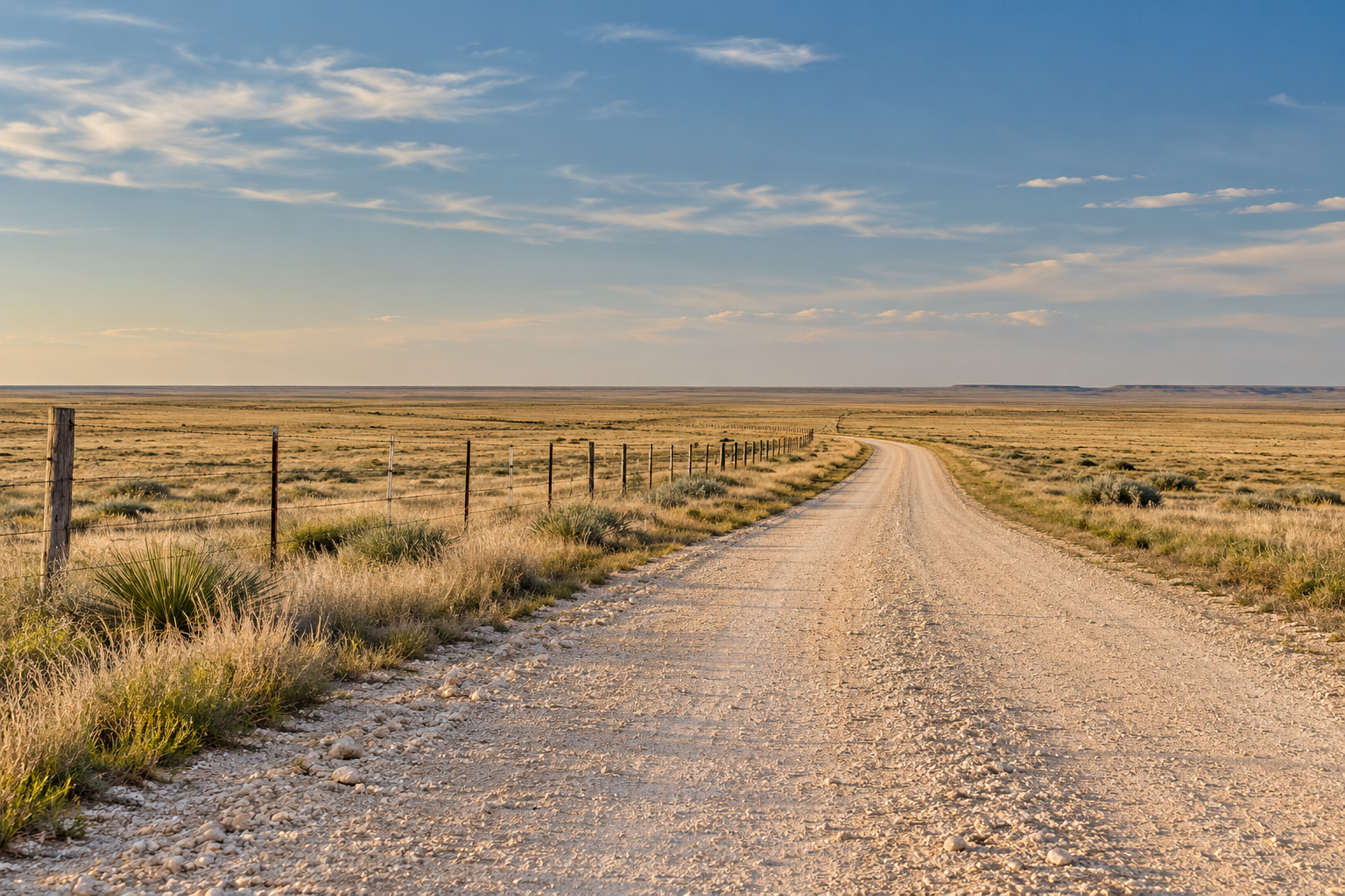 Illustrative Panhandle grassland and gravel ranch road